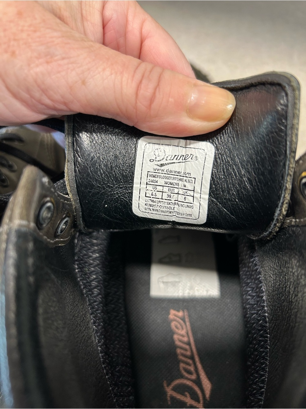 Danner Logger 917 GTX Charcoal Grey Leather Waterproof Hiking Boots Women's 8.5 - Picture 5 of 6